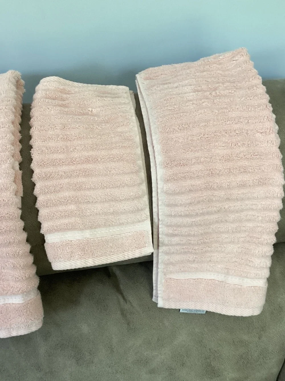 Charisma luxury peachy pink towels like new costco